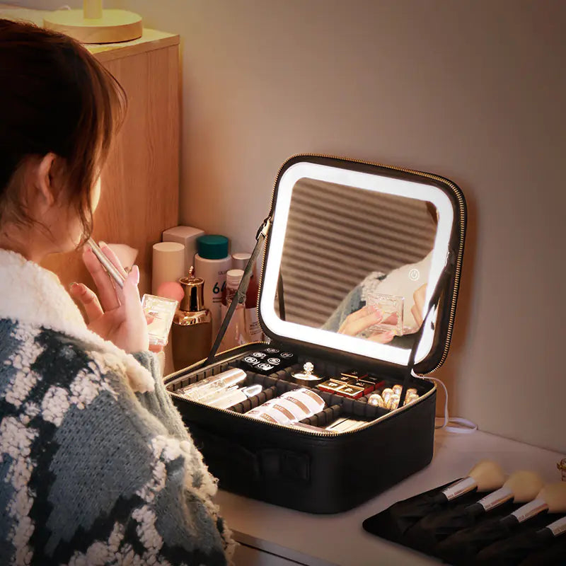 Travel LED Lighted Cosmetic Bag